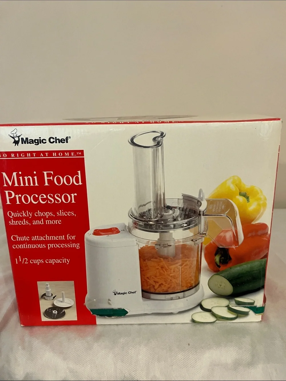 White Mini Food Processor - Compact Chopper & Slicer